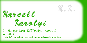 marcell karolyi business card